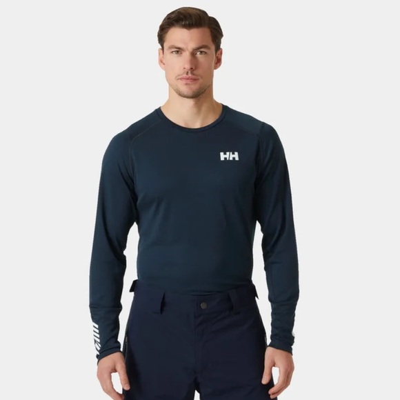 Helly Hansen Men’s LIFA Active Crew Base Layer Balck Long Sleeve Shirt Size L - Picture 3 of 10